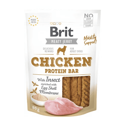 Brit Jerky Snack Chicken With Insect Protein Bar 80gr	