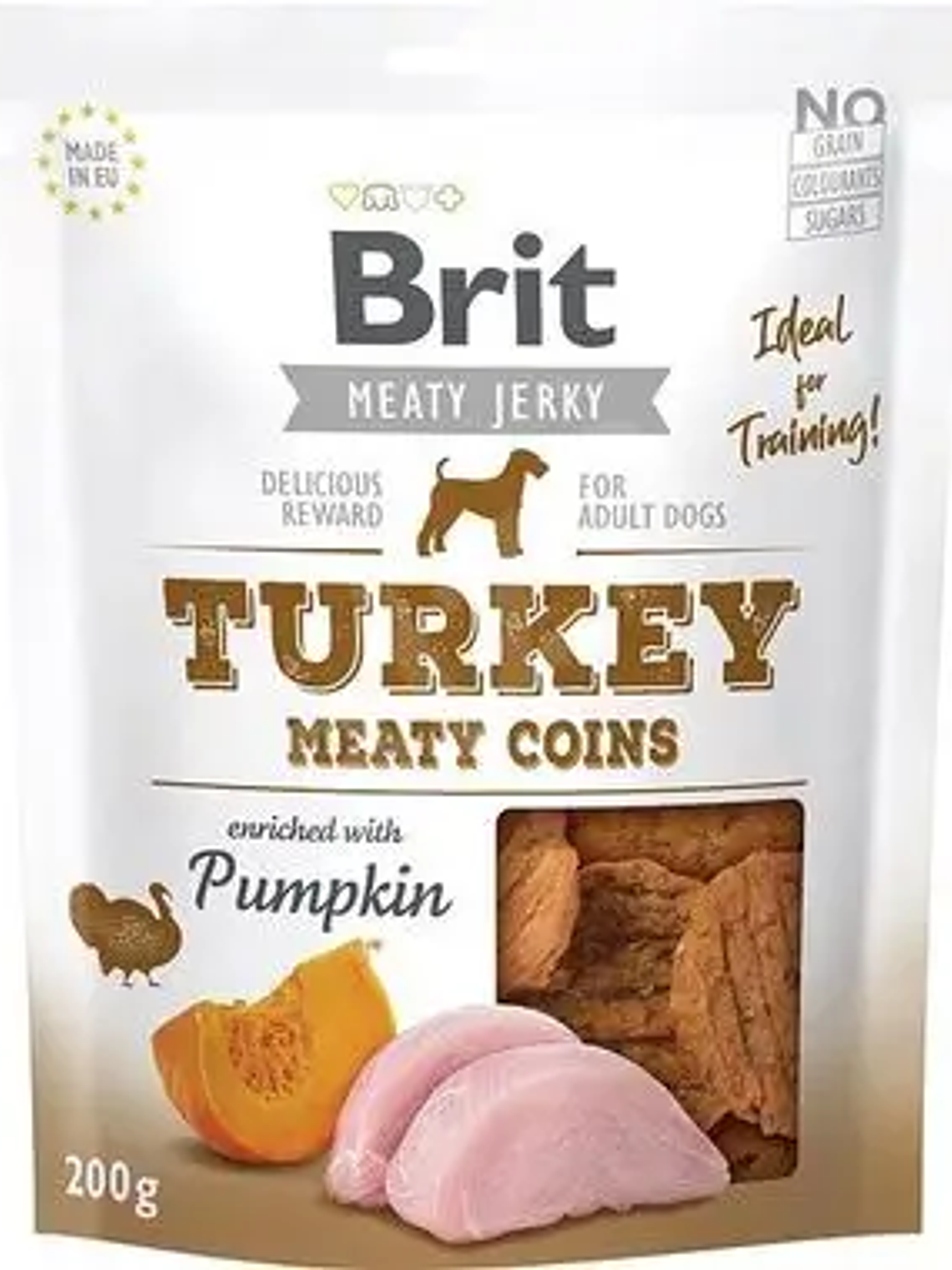 BRIT JERKY SNACK TURKEKY MEATY COINS 200GR 1