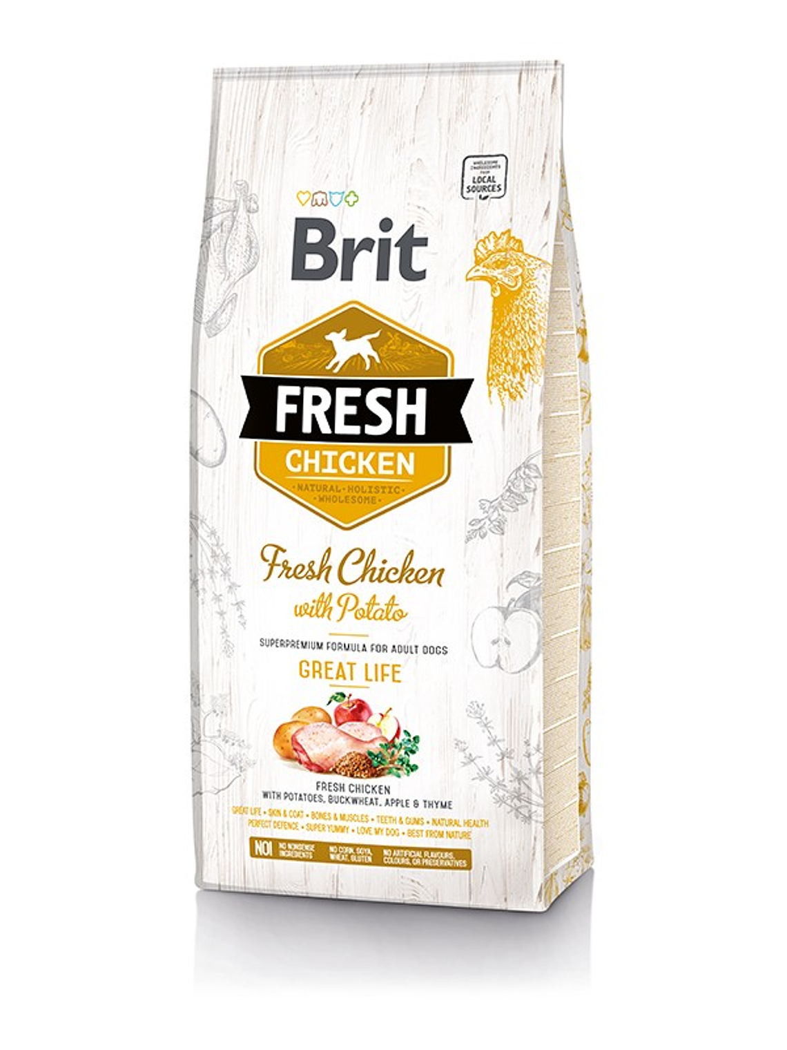 Brit Fresh Chicken With Potato Adult 1