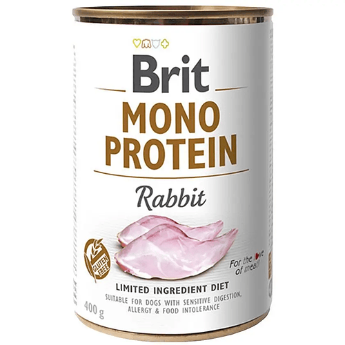 Lata Brit Care Mono Protein  Conejo 400g para perro 