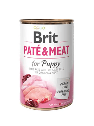 Lata Brit Pate & Meat Chicken & Turkey For Puppy 400gr