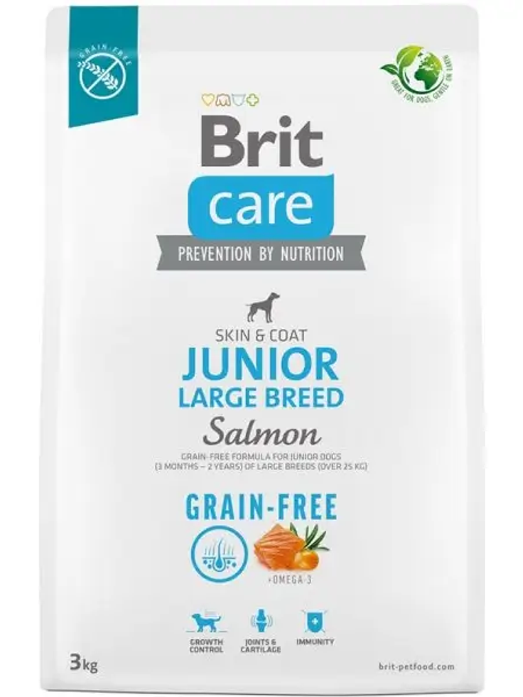 Brit Care Dog Grain-Free Junior Large Breed Salmon	 1