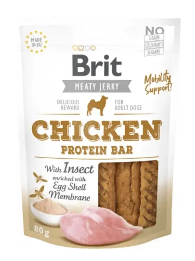 Brit Jerky Snack Chicken With Insect Protein Bar 80gr	 1