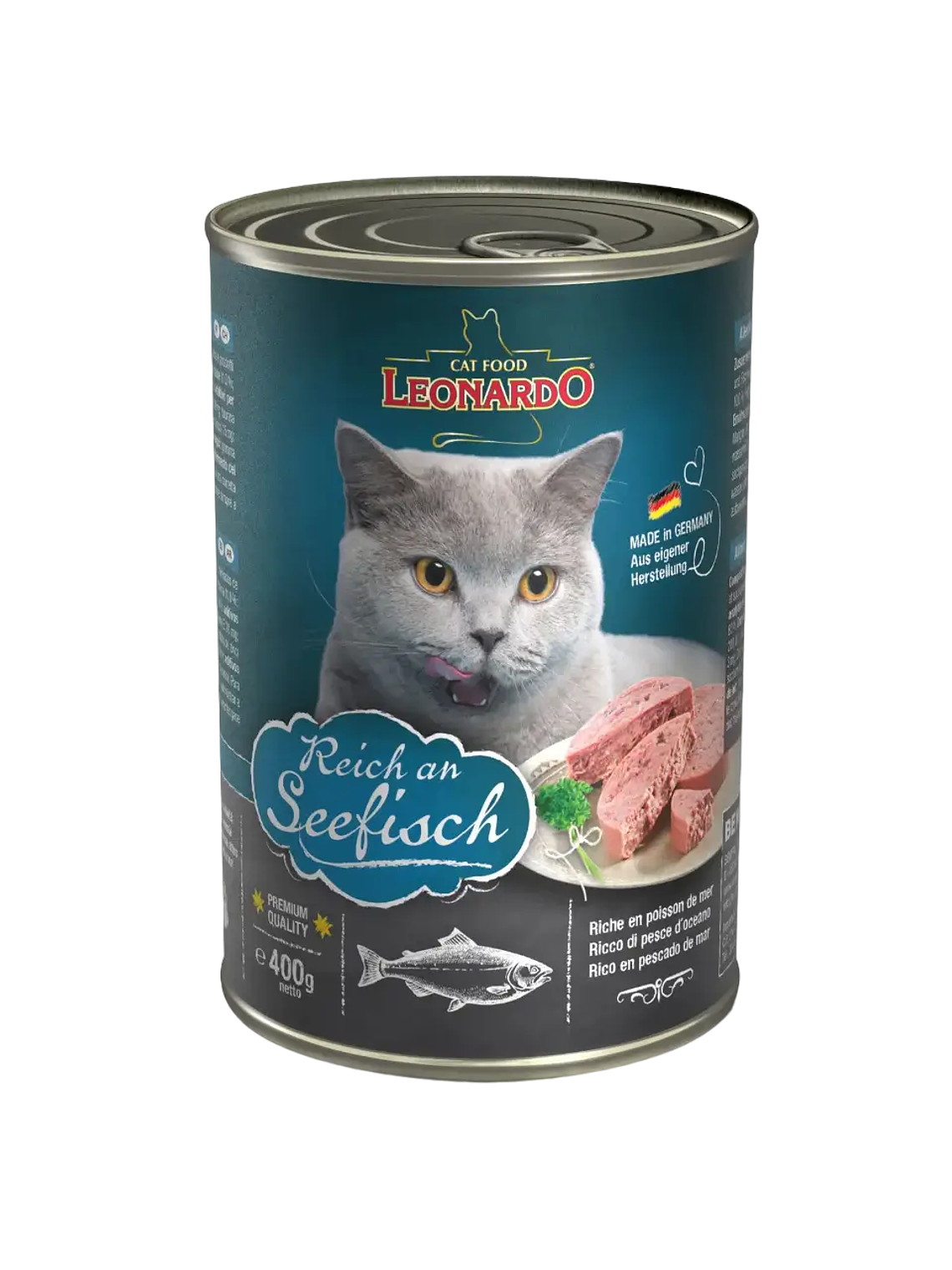 LEONARDO LATA QUALITY PESCADO PATO 400GR 1