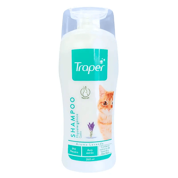 Traper Shampoo Hipoalergénico Neutro Para Gato 260ml
