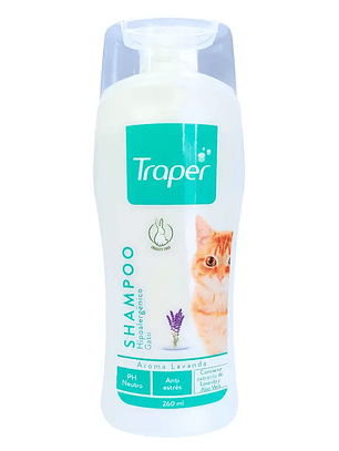 Traper Shampoo Hipoalergénico Neutro Para Gato 260ml