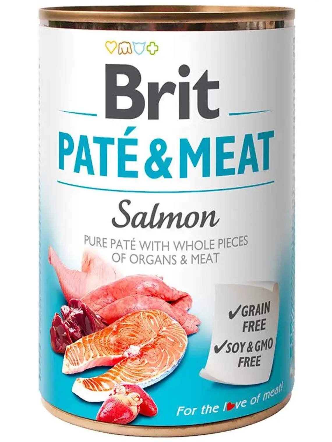 Lata Brit Care Paté & Meat Salmón 1