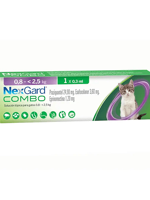 Nexgard combo pipeta gato 0.8 - 2.5 Kg