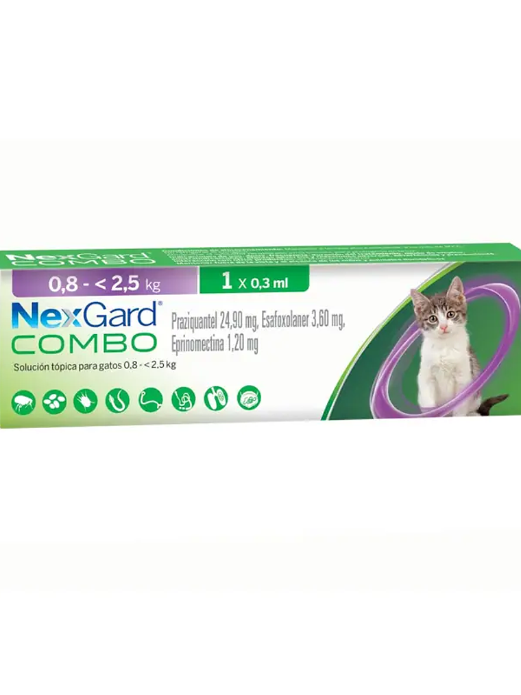 Nexgard combo pipeta gato 0.8 - 2.5 Kg 1