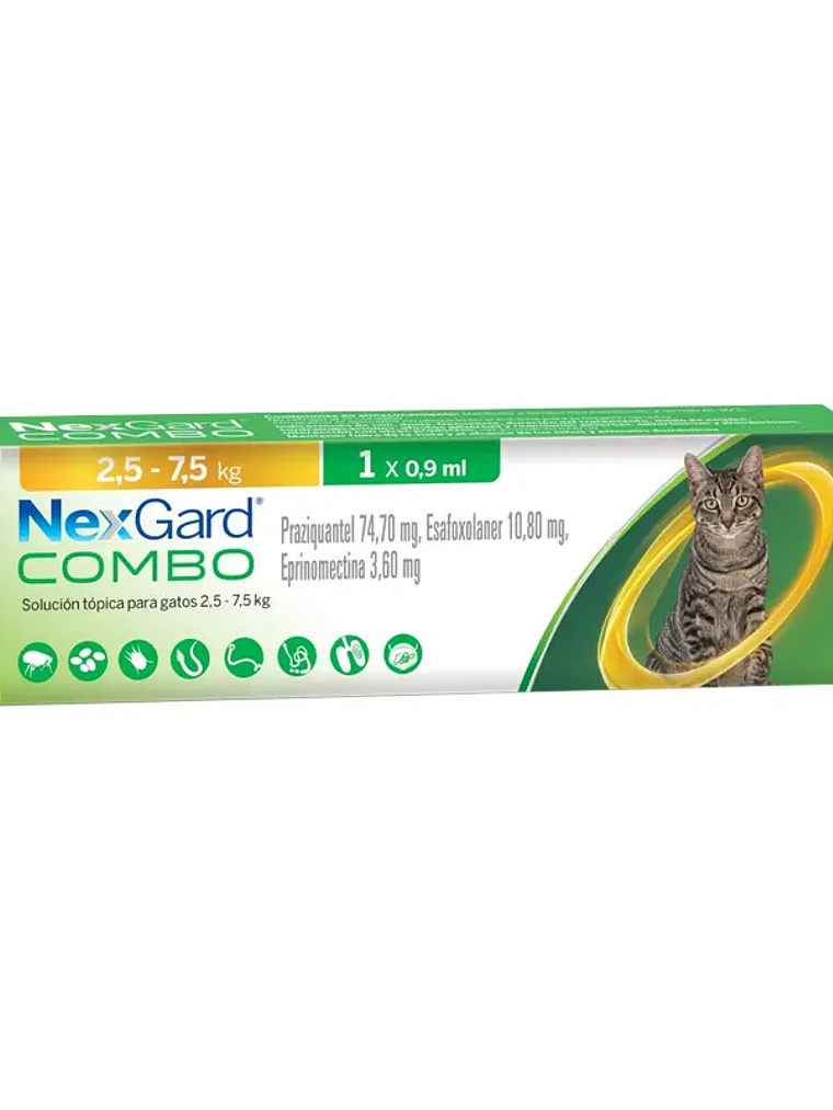 Nexgar combo pipeta gato 2.5 - 7.5kg 1