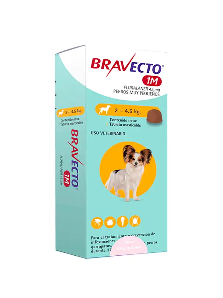Bravecto para perro 1 MES 2-4.5 KG 1