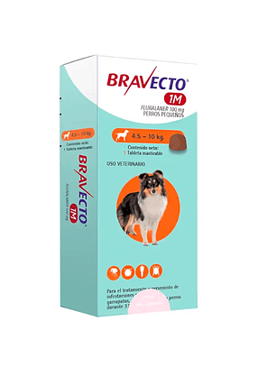 Bravecto para perro 1 MES 4.5-10 KG	