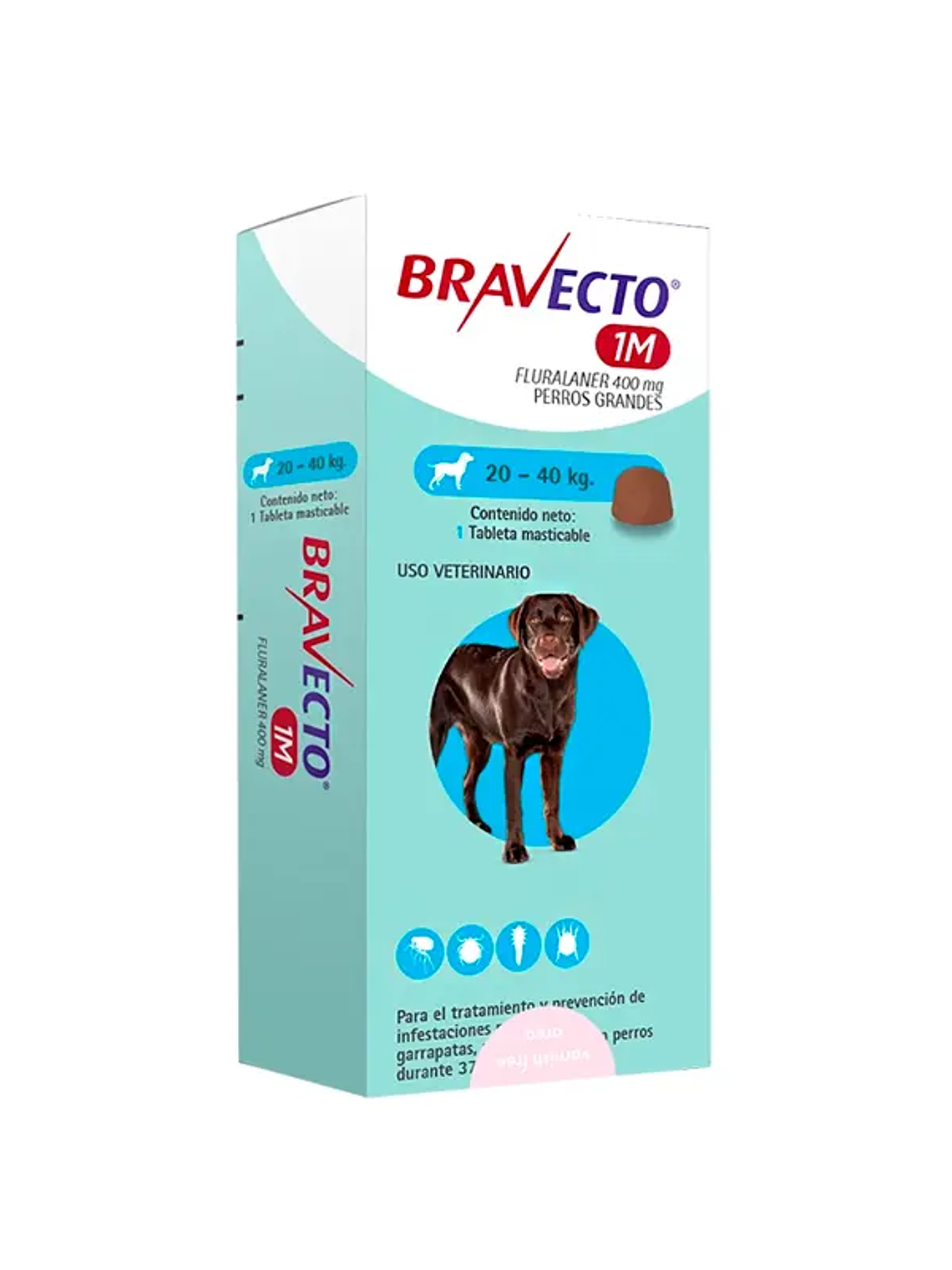 Bravecto para perro 1 MES 20 - 40 KG	 1