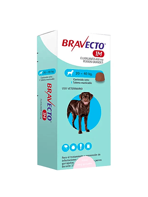 Bravecto para perro 1 MES 20 - 40 KG	