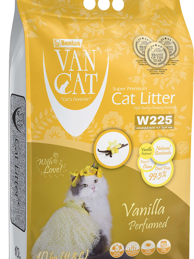 Arena para gato Vancat vainilla 10kg 1