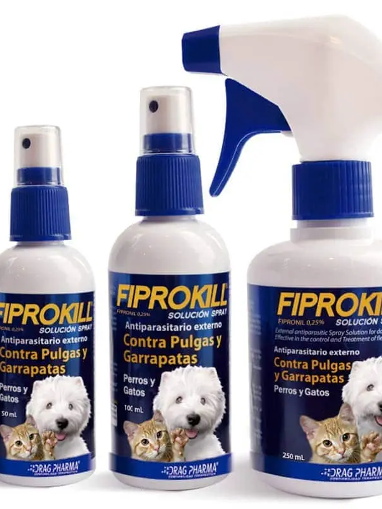Fiprokill Spray control pulgas y garrapatas 1
