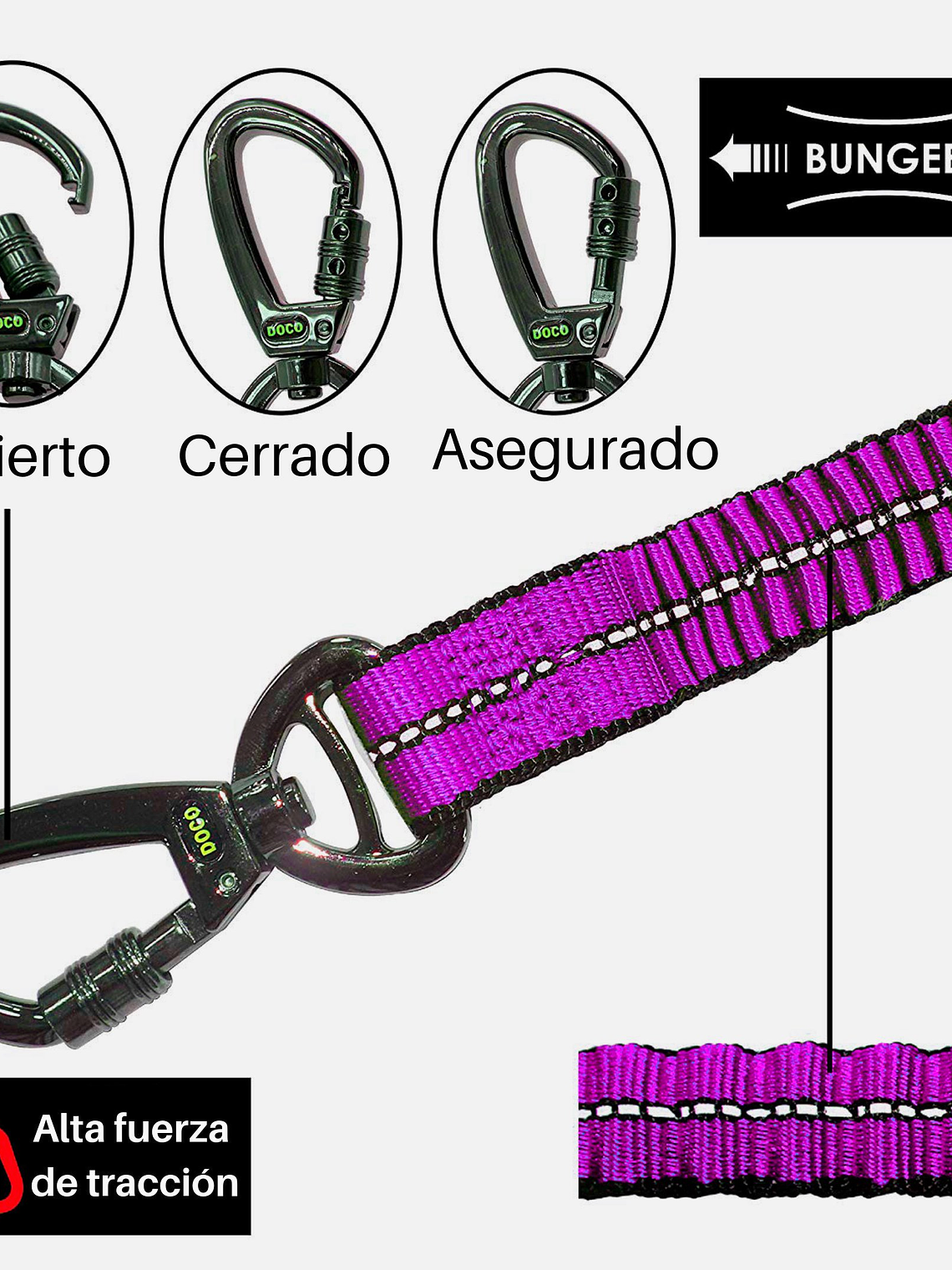 DOCO Bungee Correa Elástica Para Perros  3