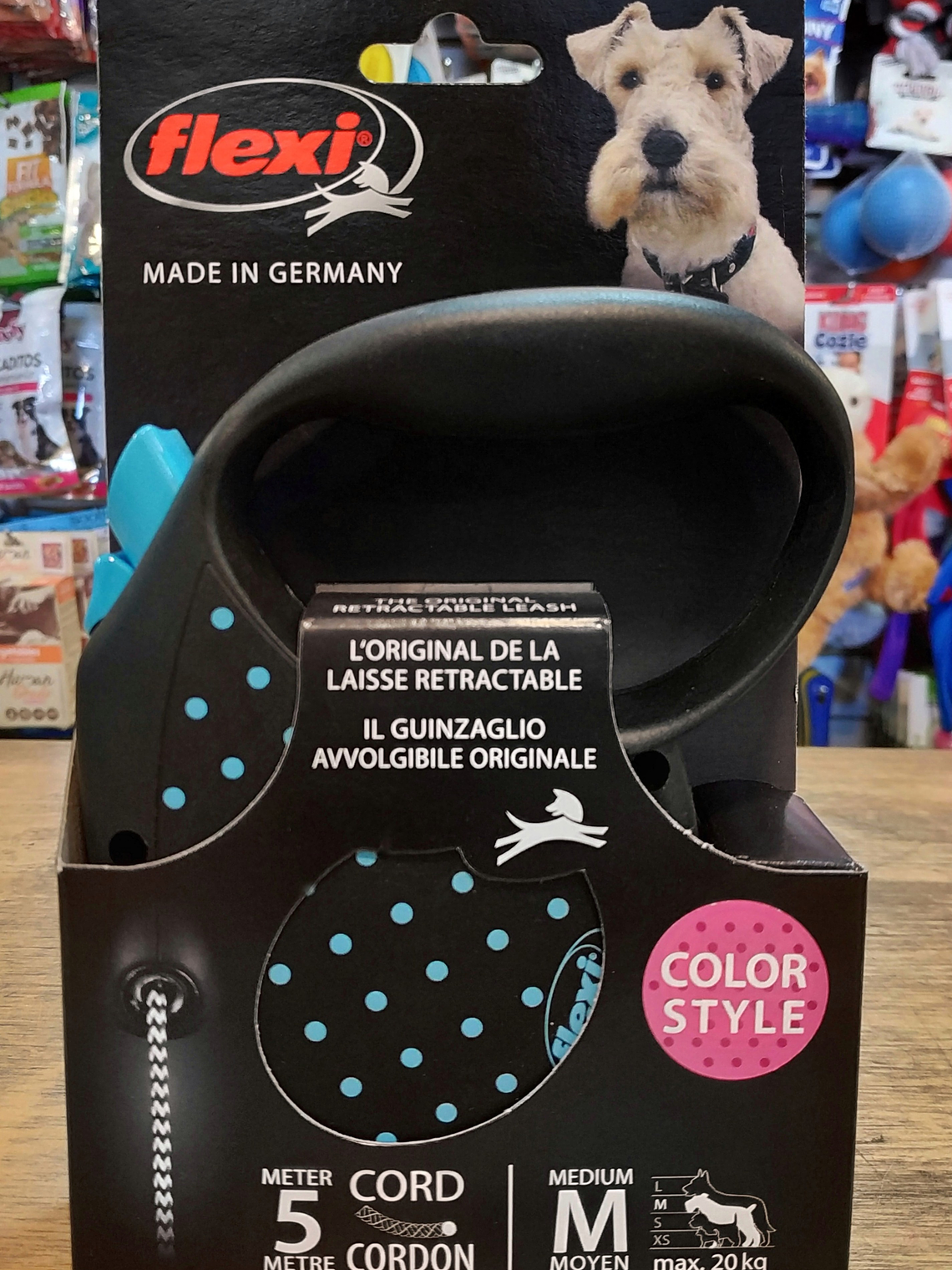 Correa Retractil Flexi M Dots ( 5 MTS) hasta 20 kg 2