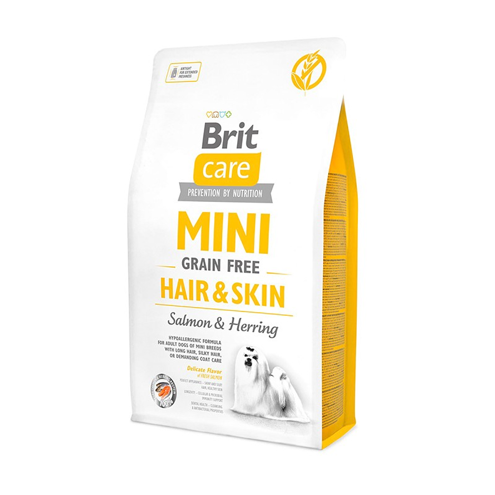 Brit care MiNI gran free Hair Y Skin Salmon Y Herring 7kg