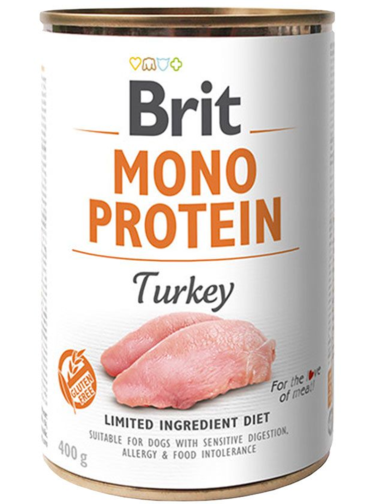 Lata Brit Care Mono Protein Pavo 400g para perro  1