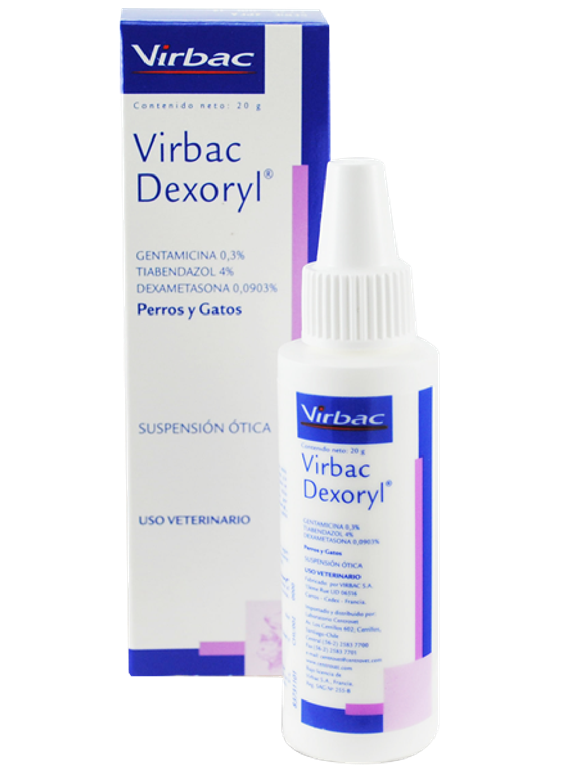 Virbac Dexoryl Suspensión Ótica Perros y Gatos 20gr 1