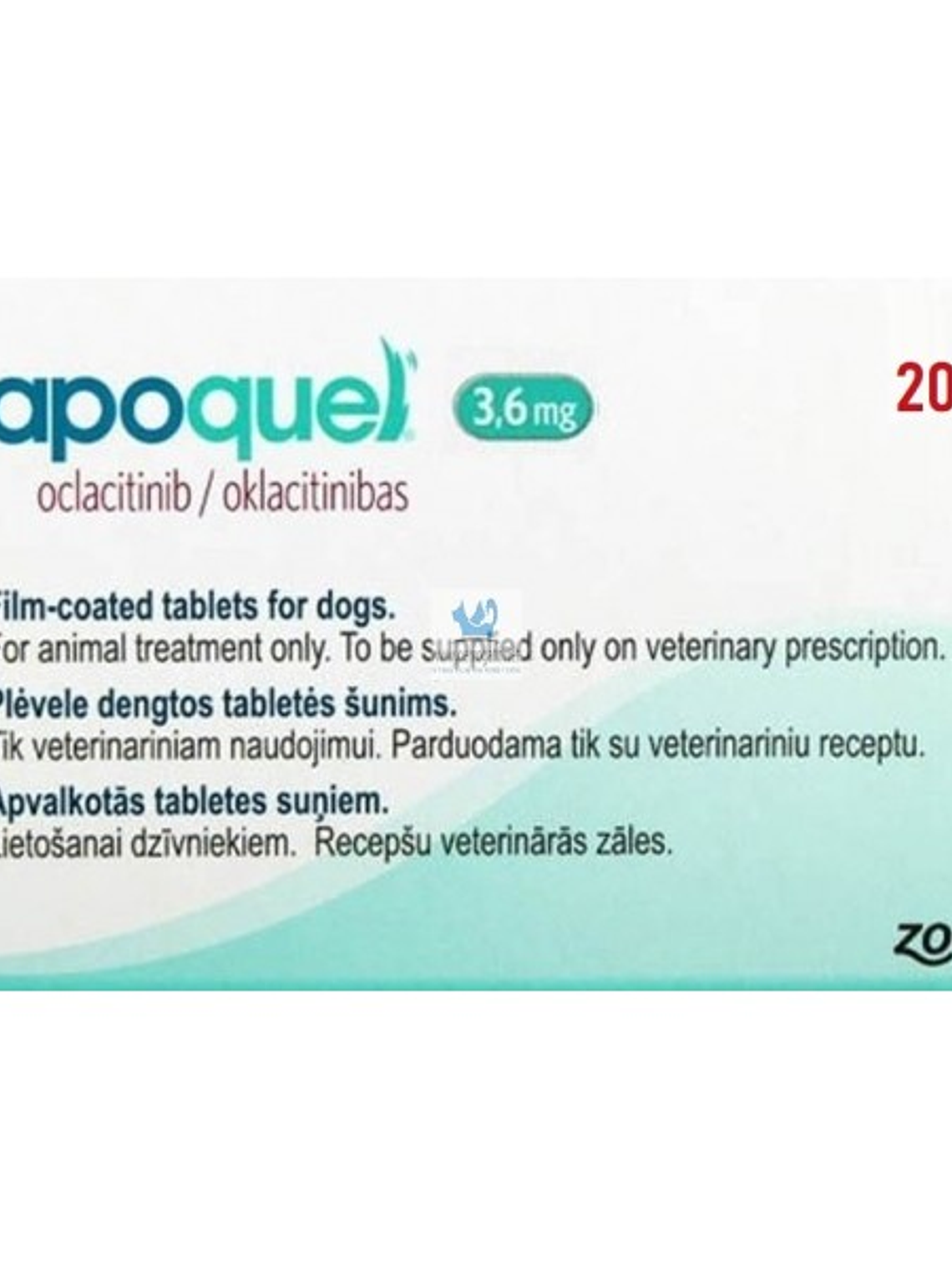 Apoquel 3,6mg 20 Comprimidos 2