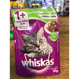 alimento humedo para gato adulto whiskas   85gr cordero.