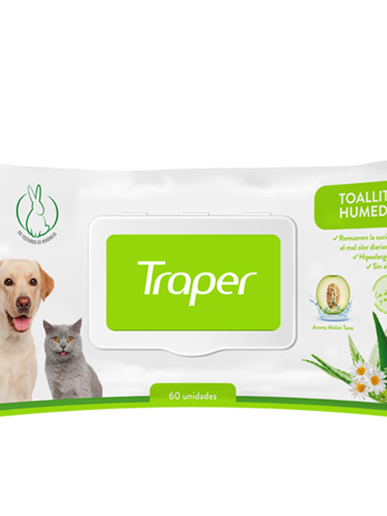 Traper Toallitas Húmedas De Aloe vera  1