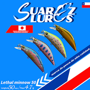 **PACK 2 PREVENTA** 4 Lethal MInnow 50mm Nuevos Colores
