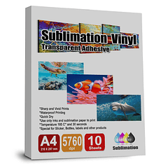 Vinilo Sublimable Adhesivo Waterproof Transparente