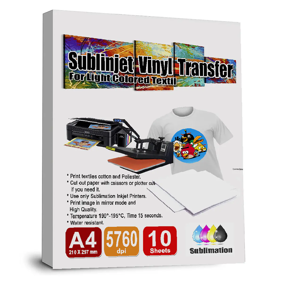 Vinilo Sublimacion Textil Imprimible, Sublinjet PAT-VTSL | Subcolor