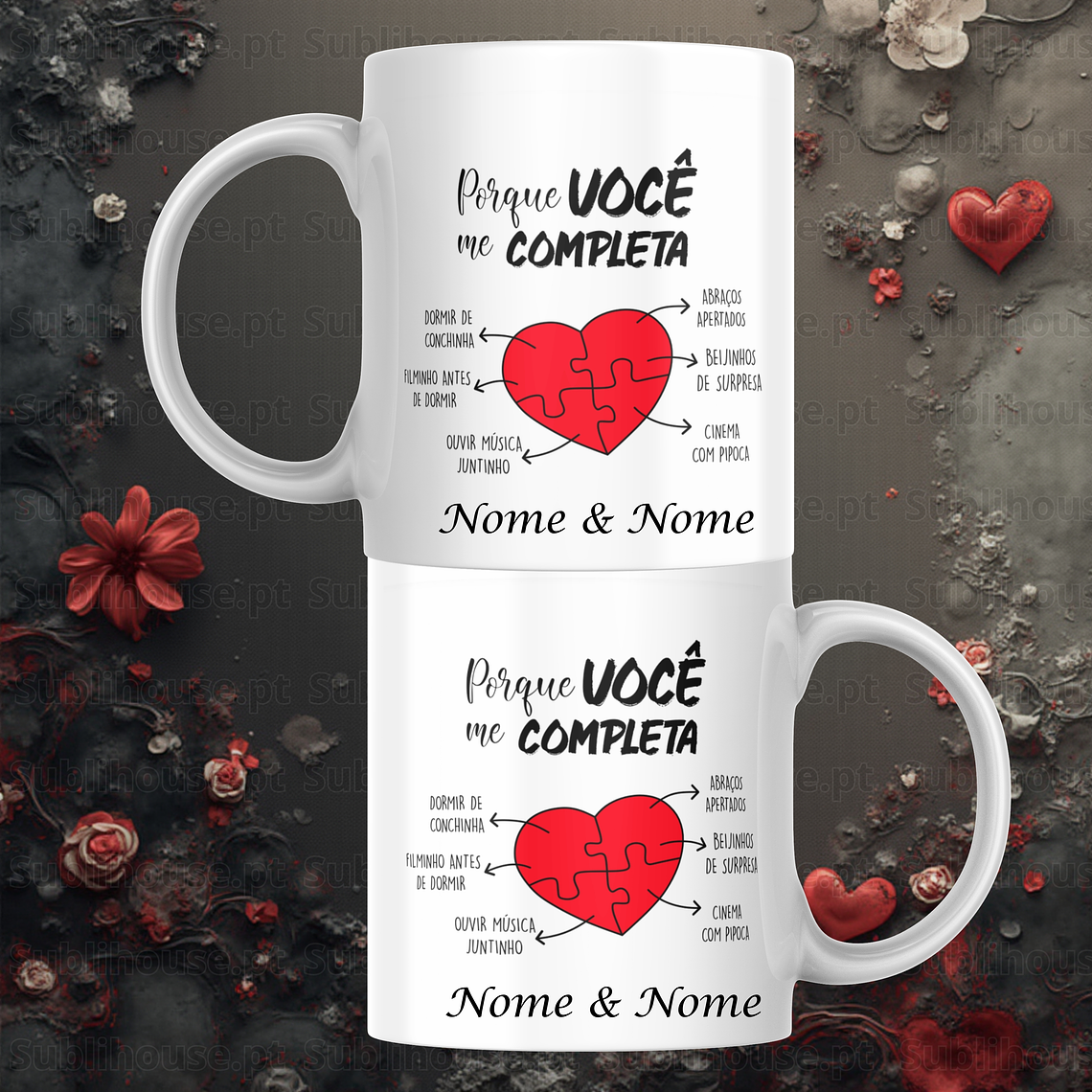 Caneca em Cerâmica - Porquê você me Completa 2