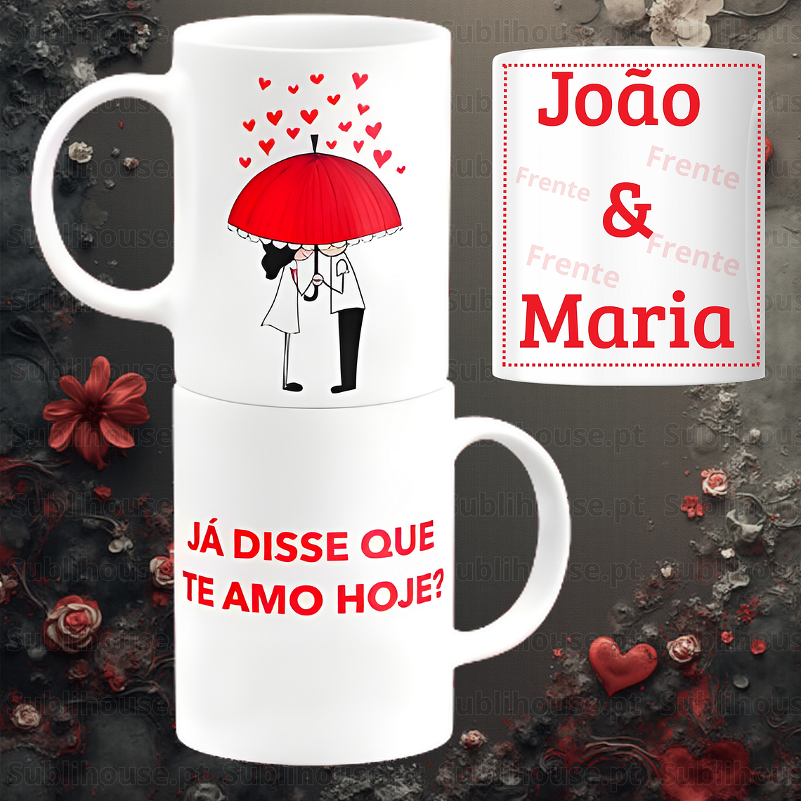 Caneca em Cerâmica - Ja disse que te amo ...? 2