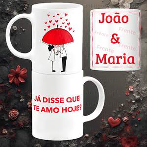 Caneca em Cerâmica - Ja disse que te amo ...?
