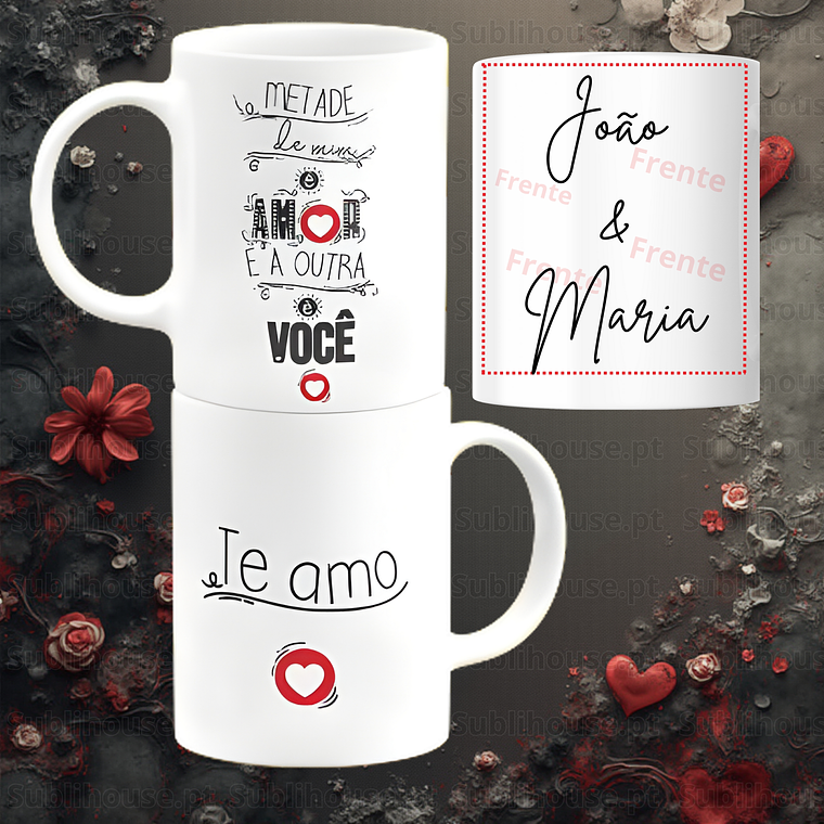 Caneca em Cerâmica - Metade de MIM 2