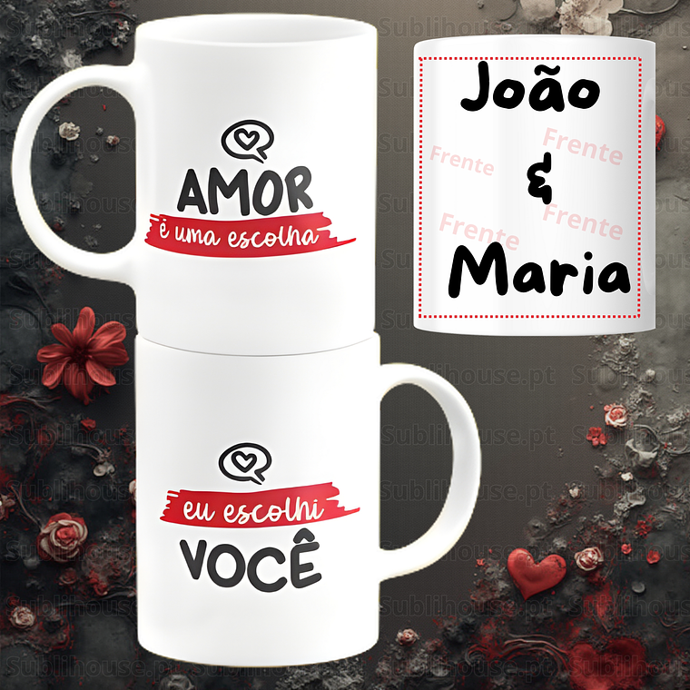 Caneca em Cerâmica - Amor é uma escolha 2