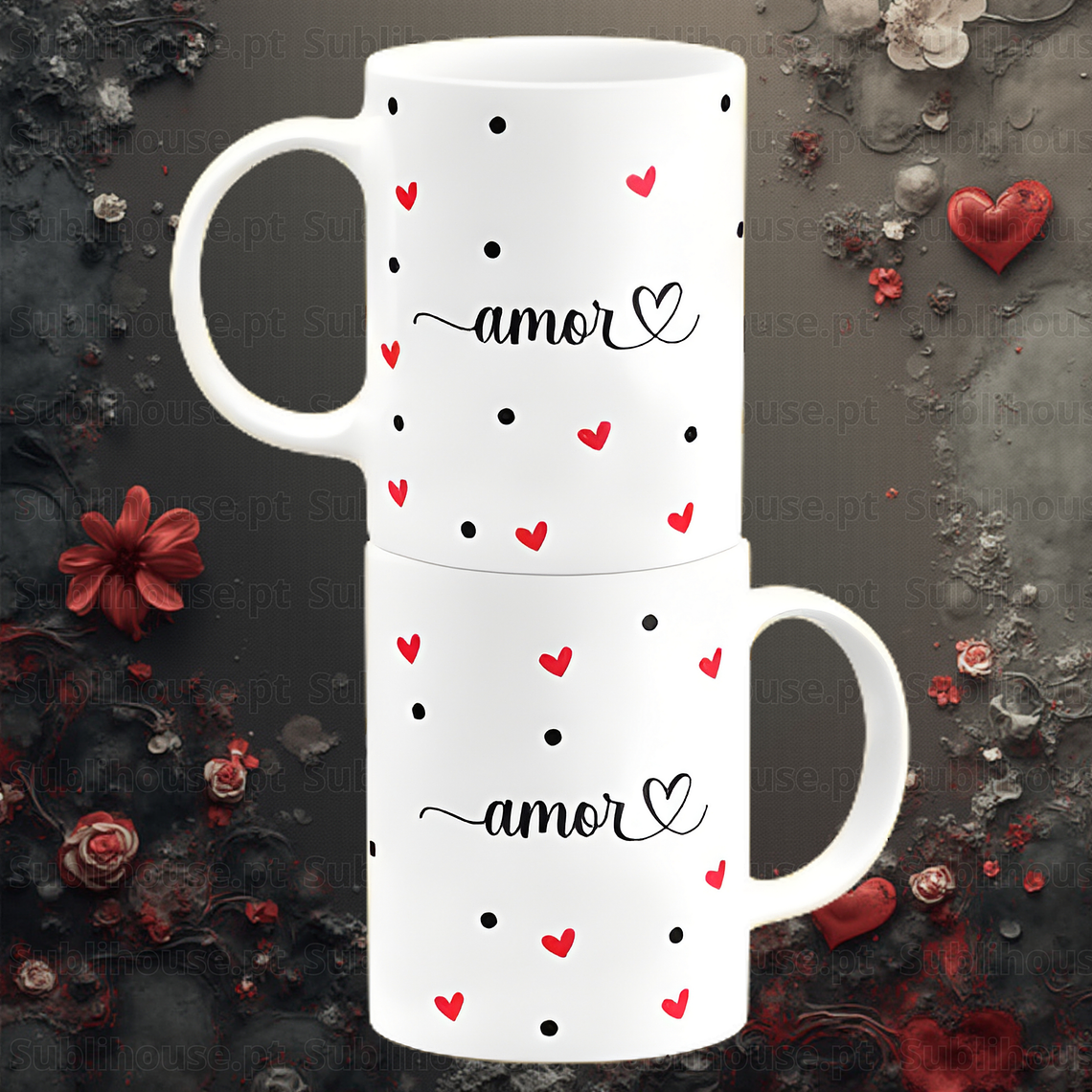Caneca em Cerâmica - Amor S2 1