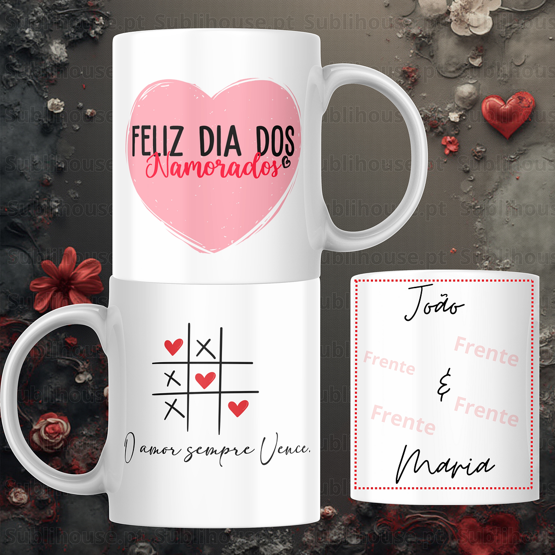 Caneca em Cerâmica - O amor Sempre Vence  2