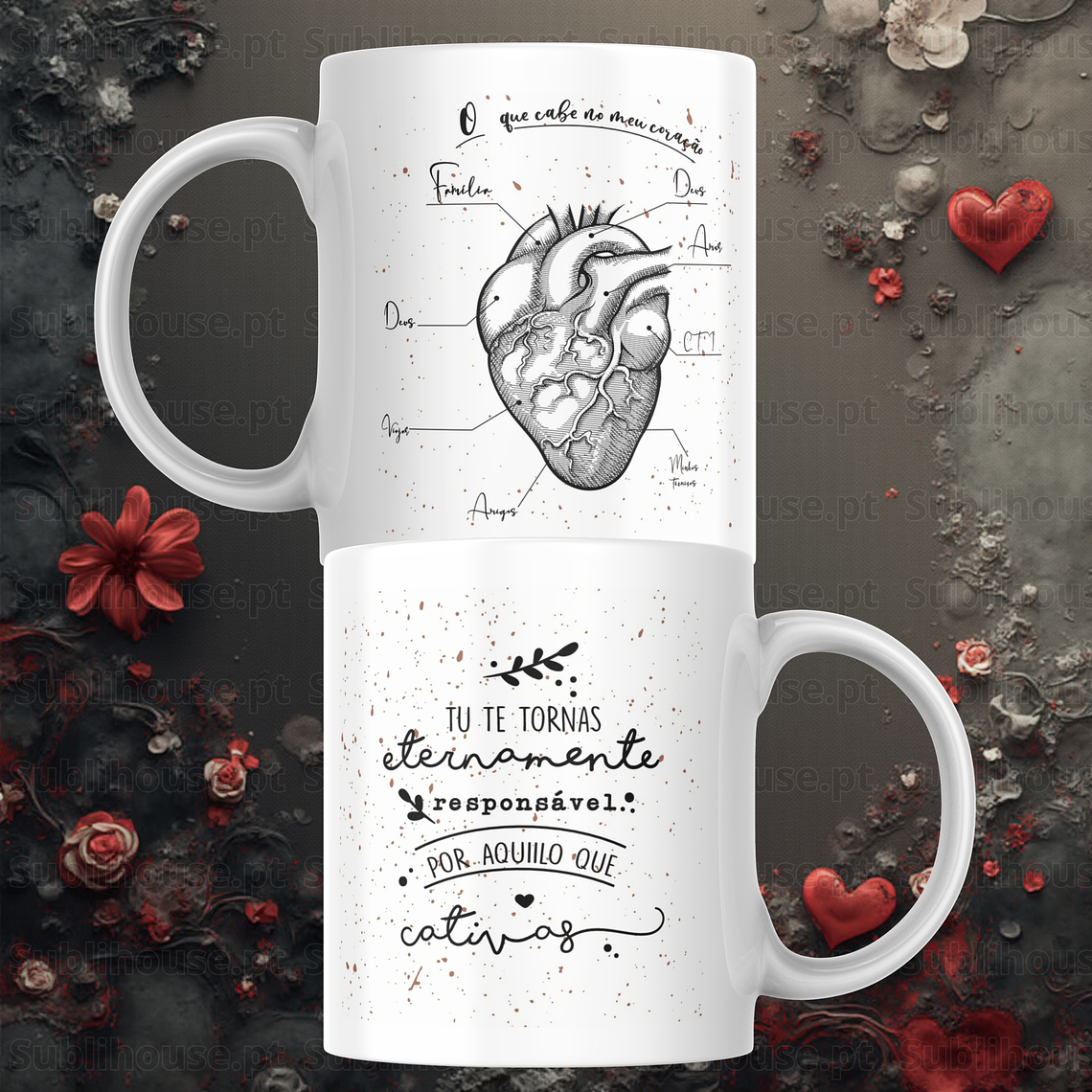 Caneca em Cerâmica - O que cabe no meu coração 1