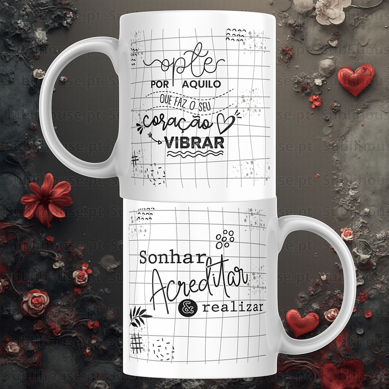 Caneca em Cerâmica - O que faz teu coração vibrar  1