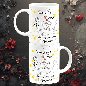 Caneca em Cerâmica - Contigo Vou até ao fim