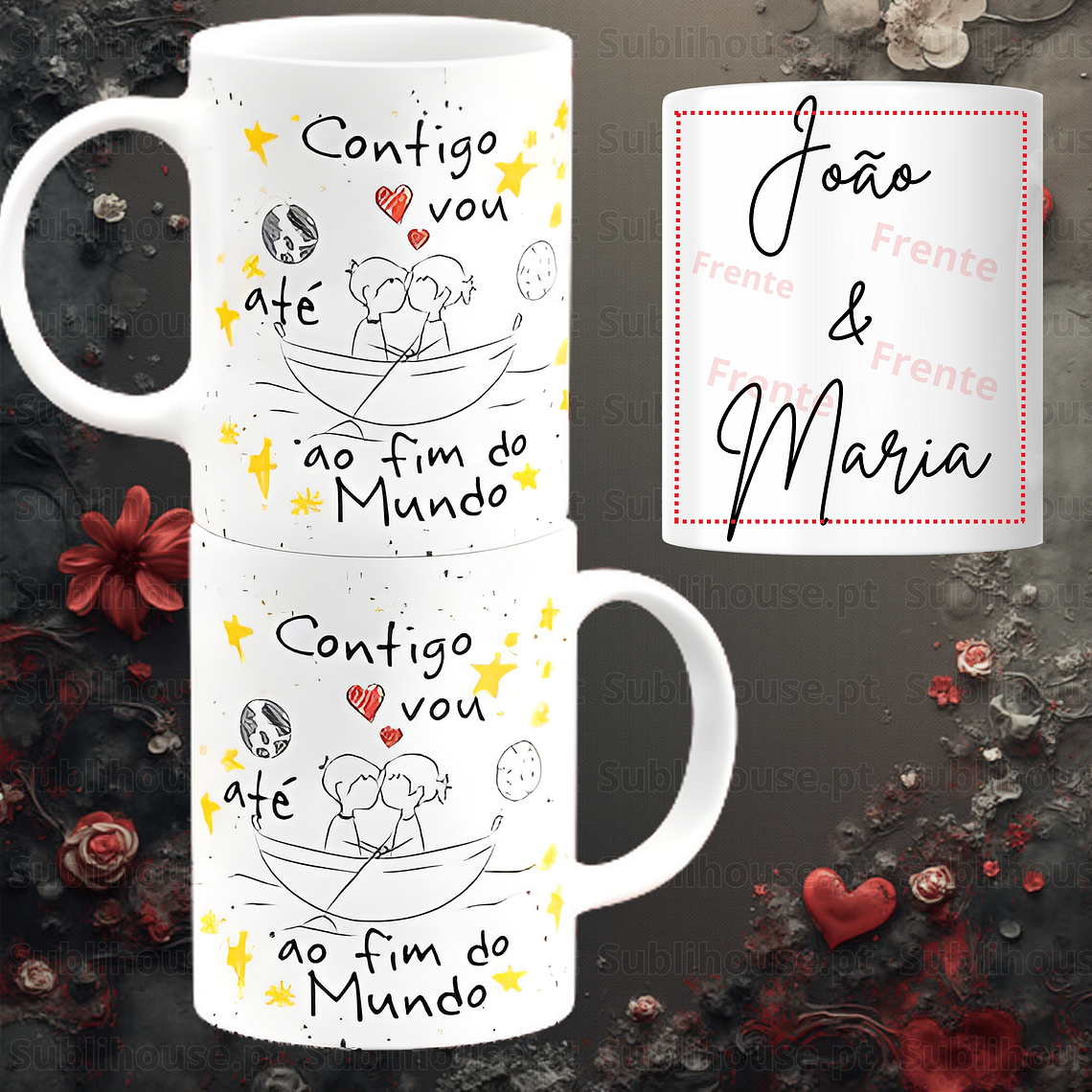 Caneca em Cerâmica - Contigo Vou até ao fim 2