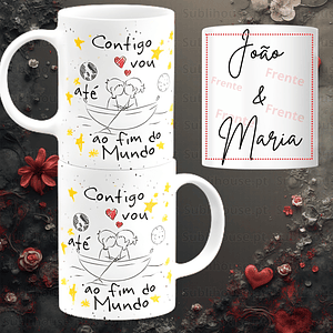Caneca em Cerâmica - Contigo Vou até ao fim