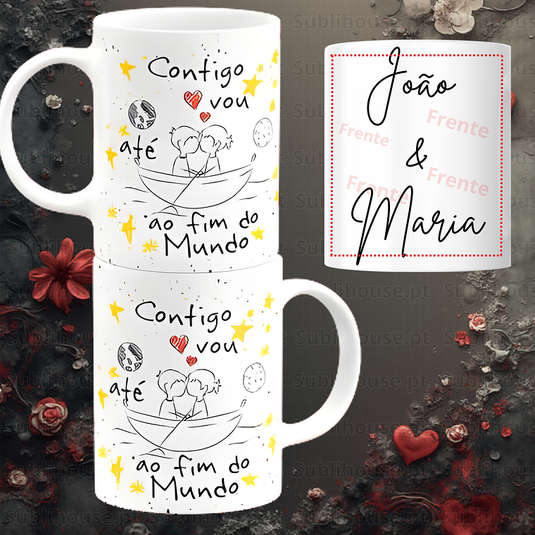 Caneca em Cerâmica - Contigo Vou até ao fim 2