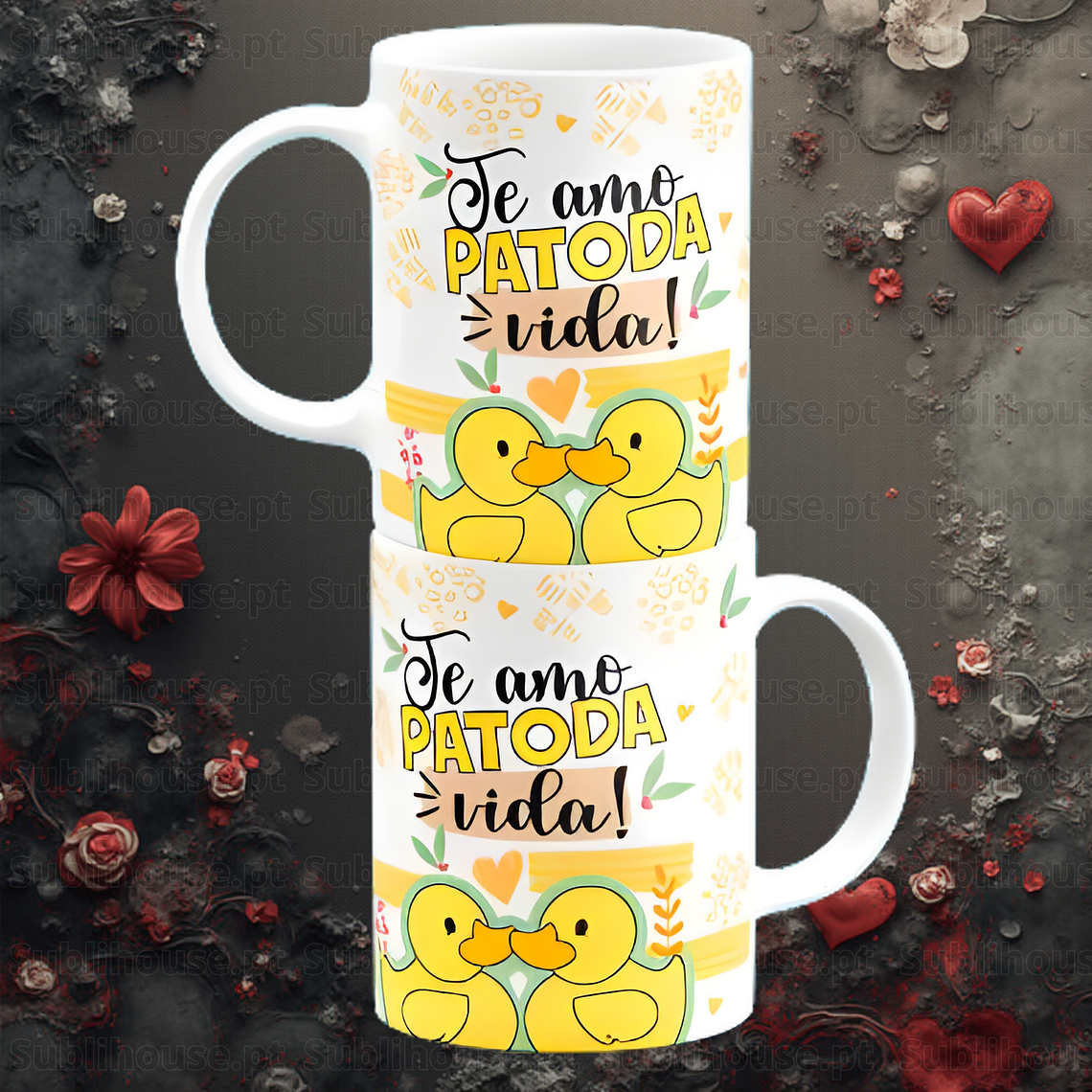 Caneca em Cerâmica - Te amo patoda vida 1