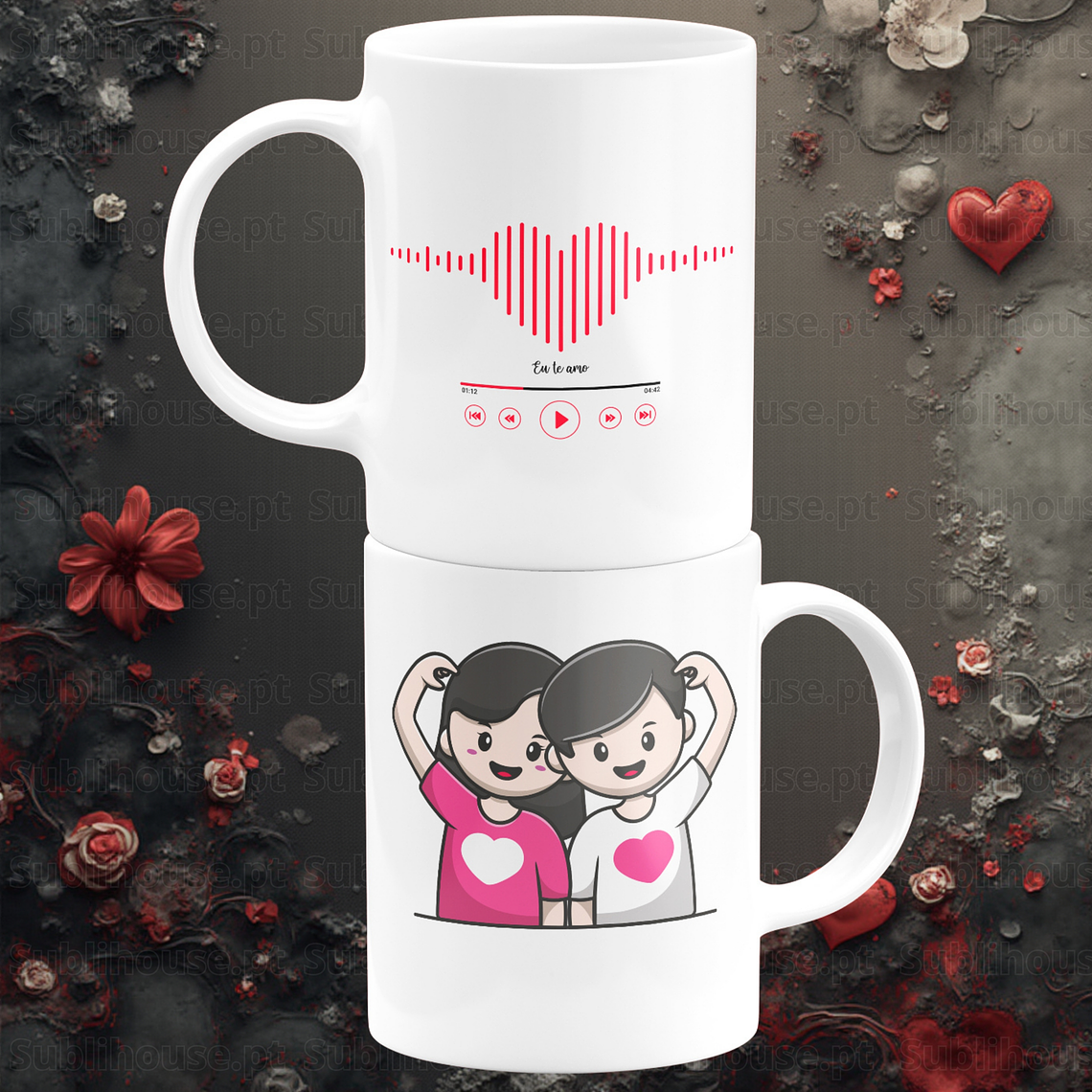 Caneca em Cerâmica - O som do coração 1