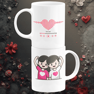 Caneca em Cerâmica - O som do coração