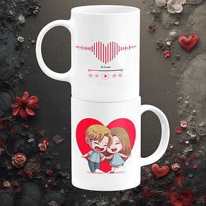 Caneca em Cerâmica - O som do Coração v2