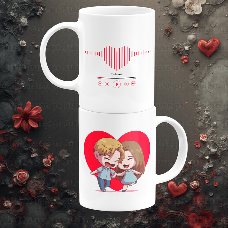 Caneca em Cerâmica - O som do Coração v2 1