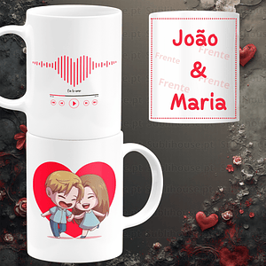 Caneca em Cerâmica - O som do Coração v2